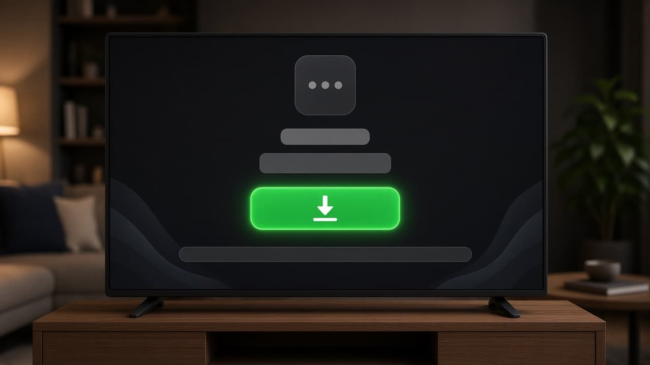 Install confirmation on a television